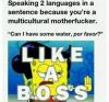 Speaking 2 languages in a sentence because you